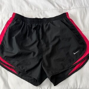 Nike Women's Black Shorts with Red Trim